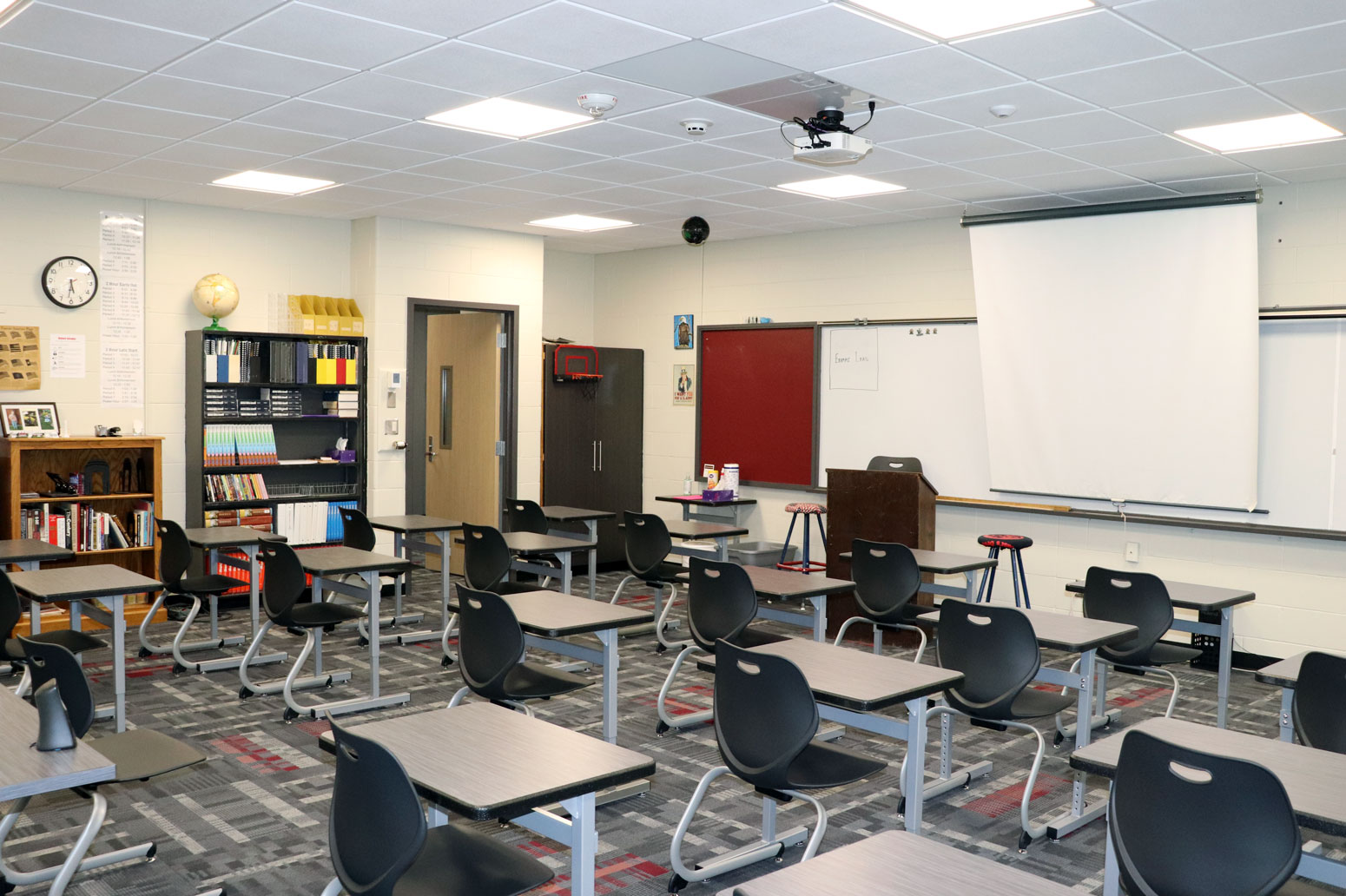 A remodeled classroom inside Shenandoah High School.